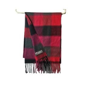 Made In Scotland 100% Cashmere Plaid 12” x 63” Neck Wrap Classic Scarf